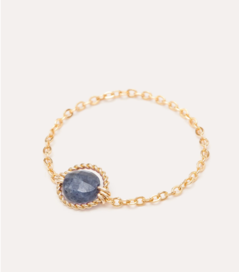Bague chaînette Swan saphir