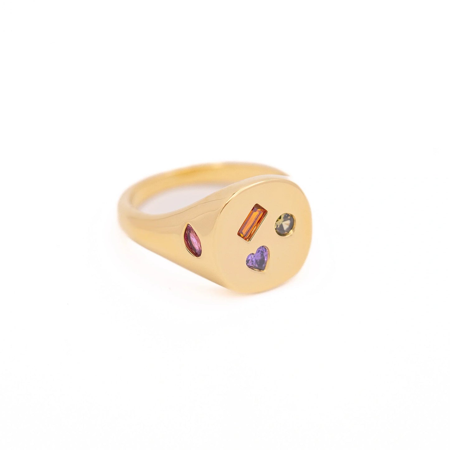 Bague chevalière Romance violet