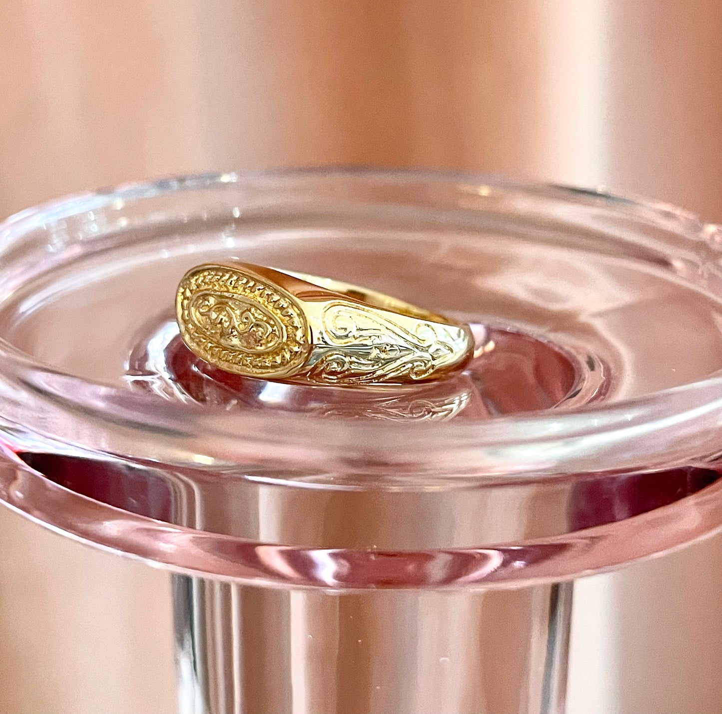 Bague chevalière gravée