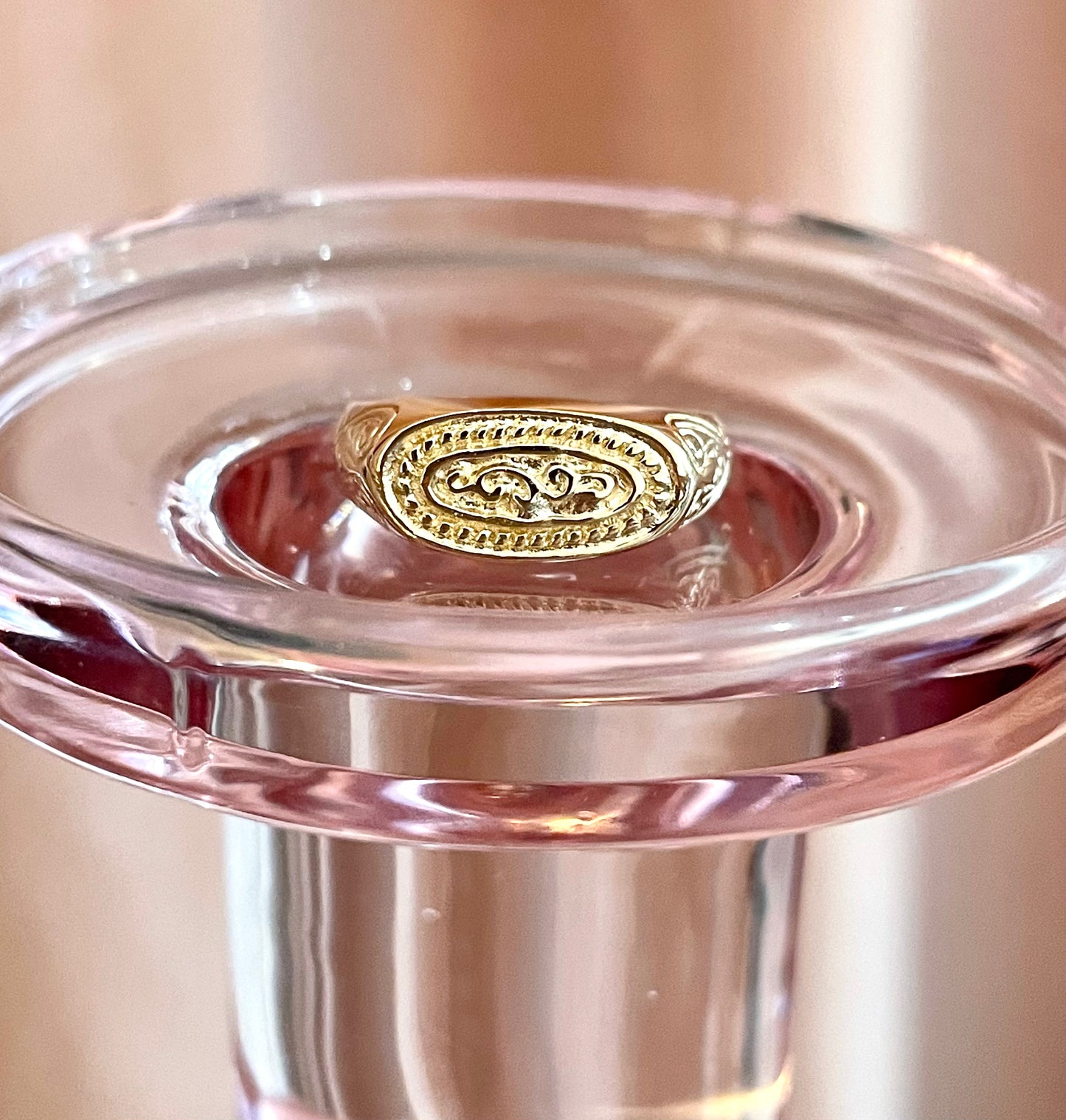 Bague chevalière gravée