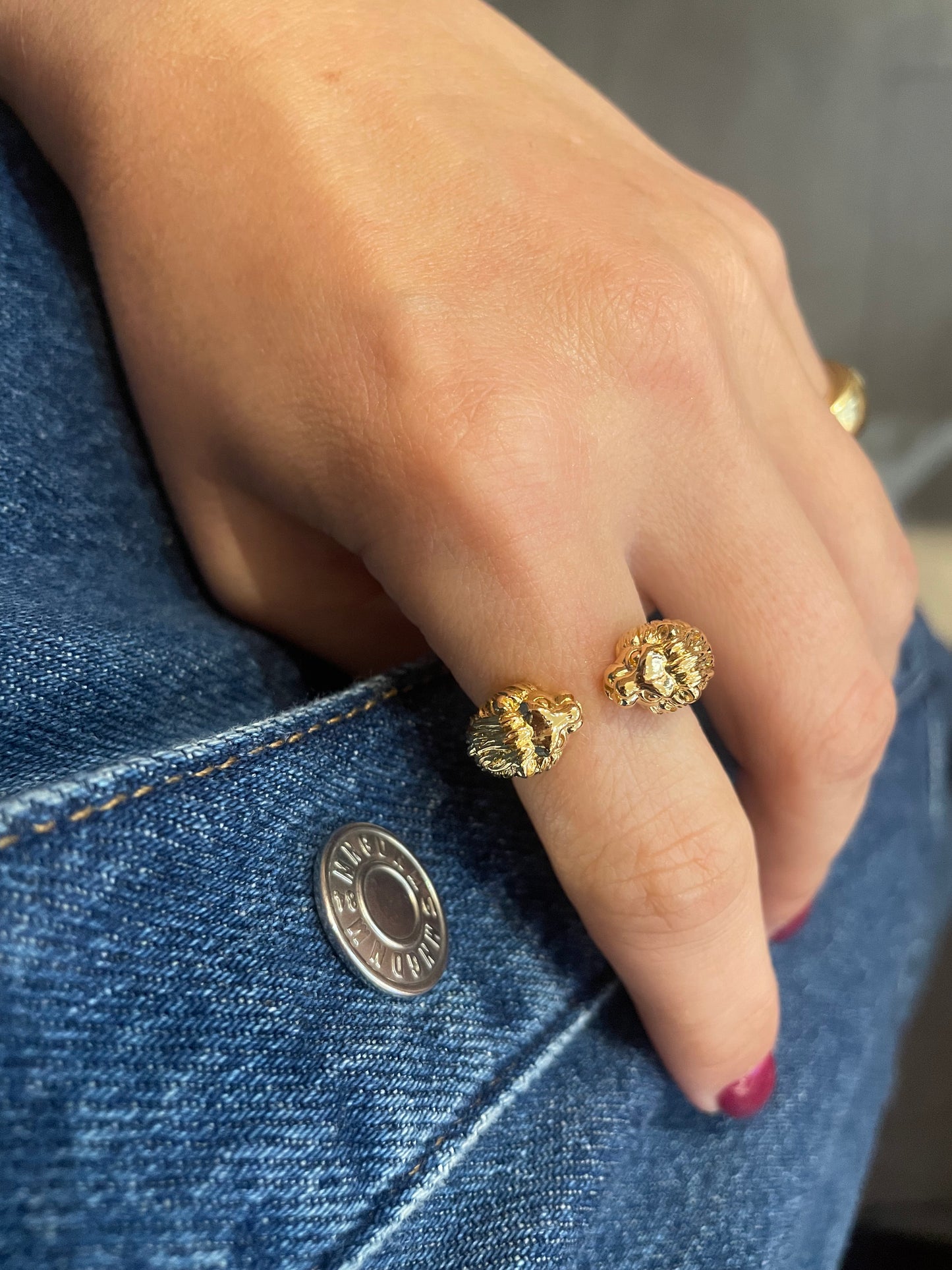 Bague double Lions