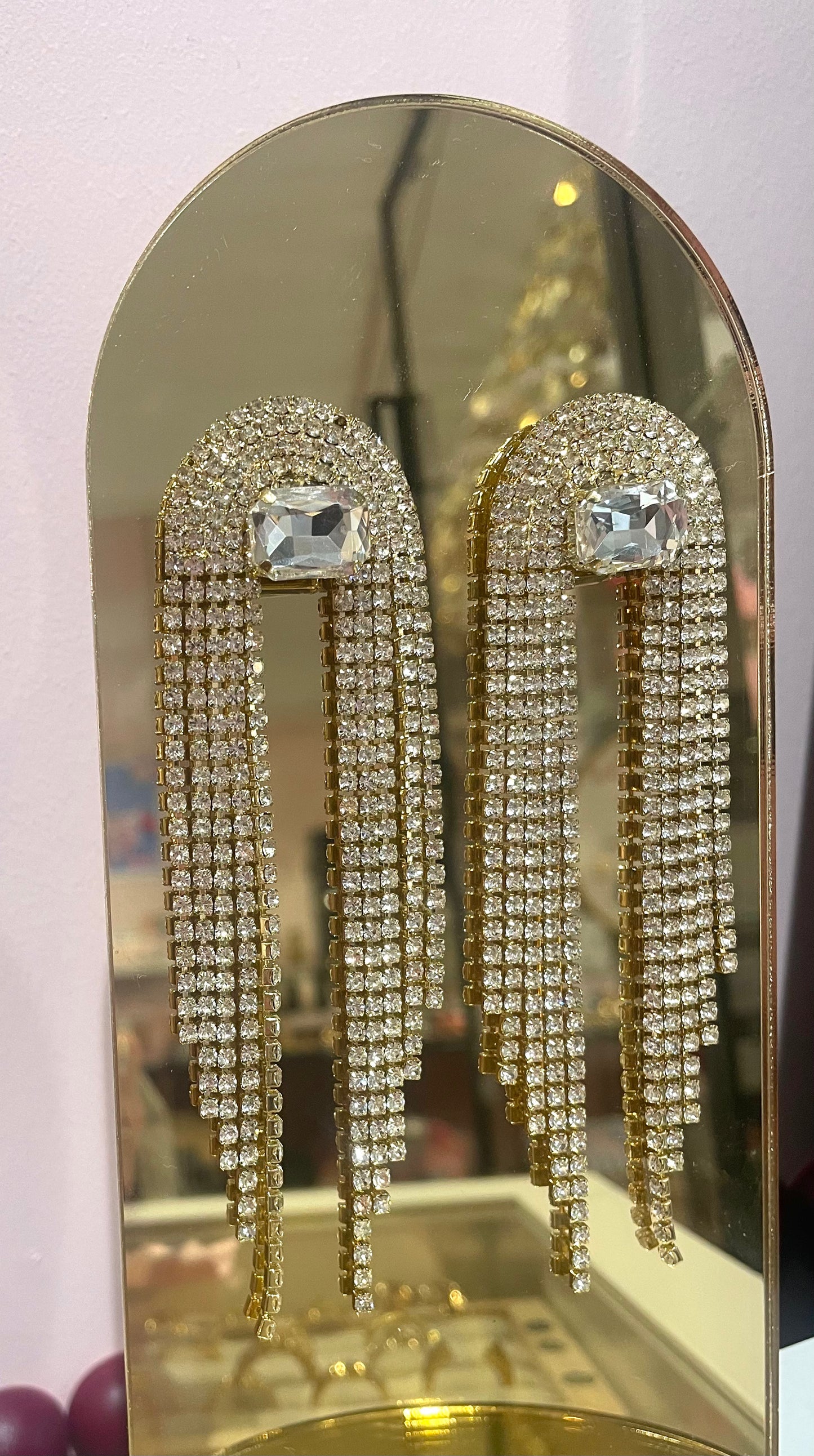 Boucles d'oreilles Pluie de strass