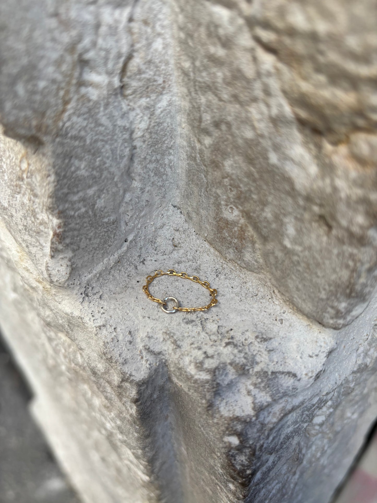 BAGUE CHAÎNE BICOLORE