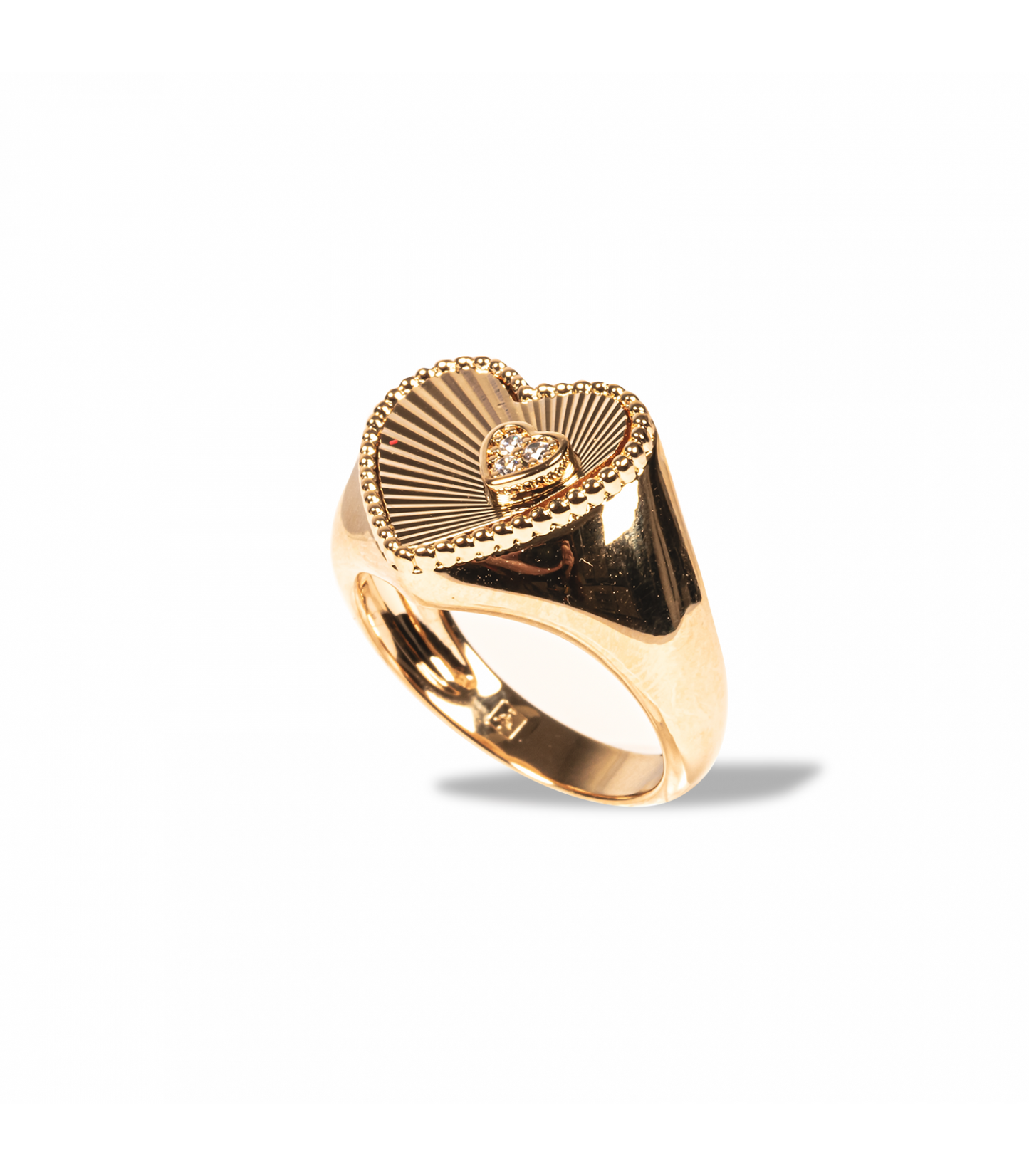 Bague chevalière coeur