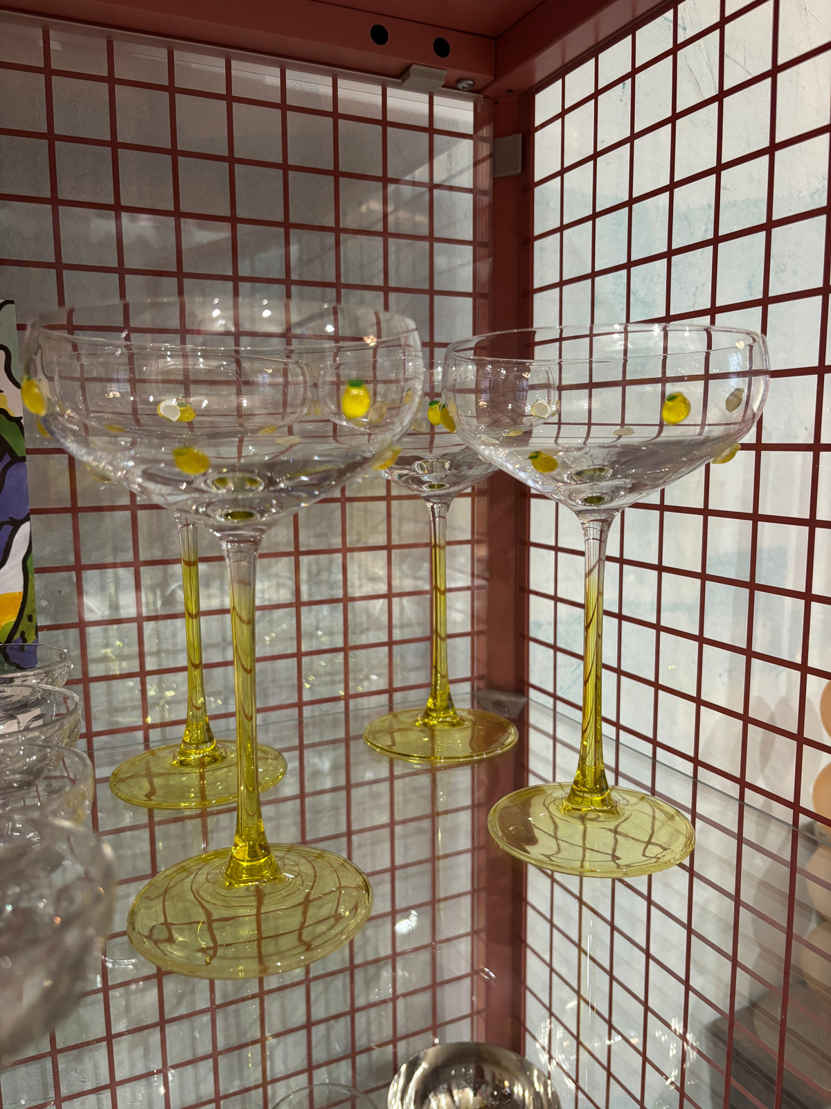 Lot de 4 coupes à champagne 27cl en verre Citron