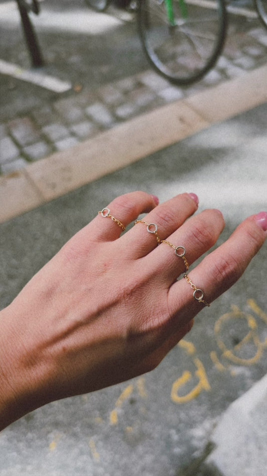 BAGUE CHAÎNE BICOLORE