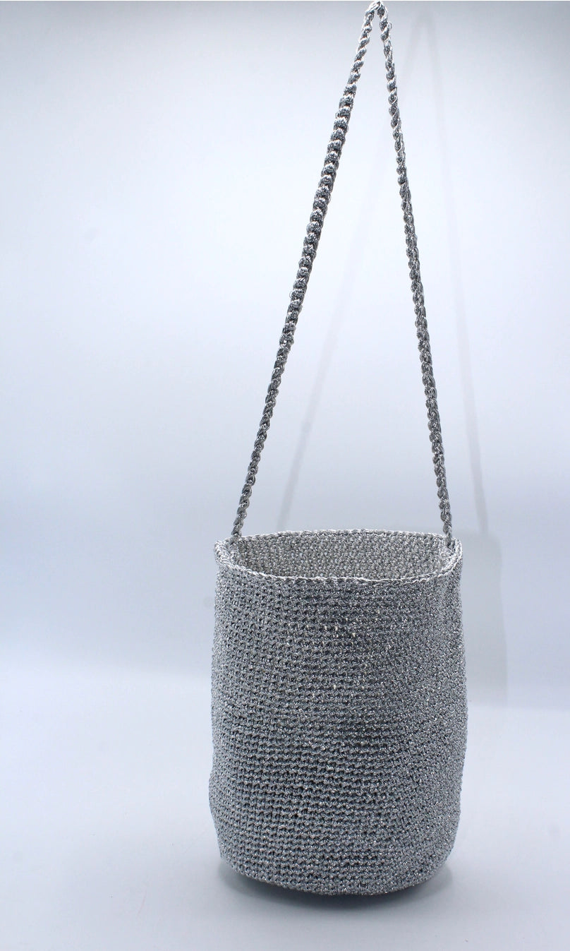 SAC TRESSÉ OR OU ARGENT